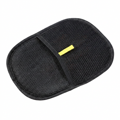 Pet grooming and deshedding glove on a white background