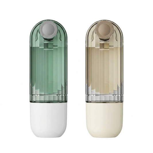 2 in 1 portable dog water bottle on a white background