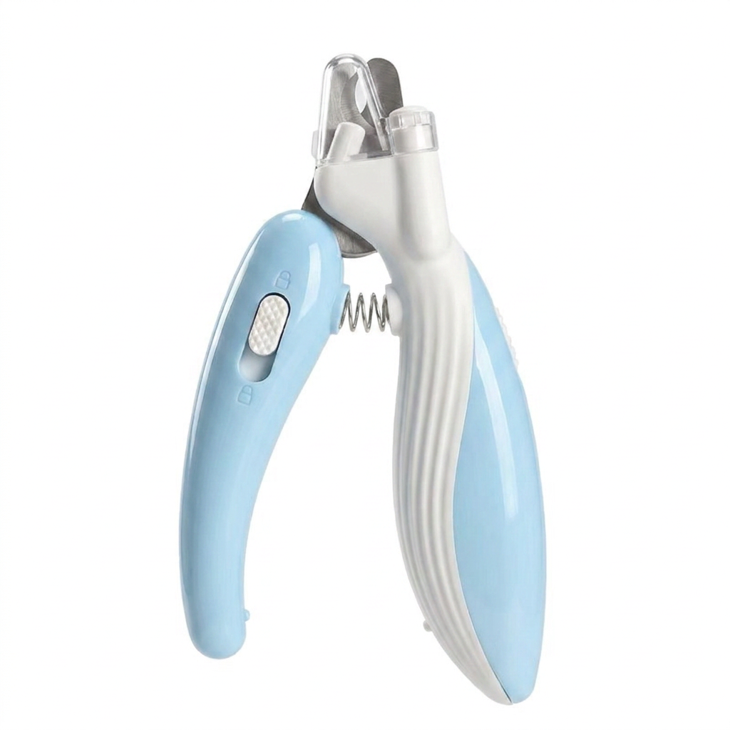 LED pet nail clipper and grinder on a white background