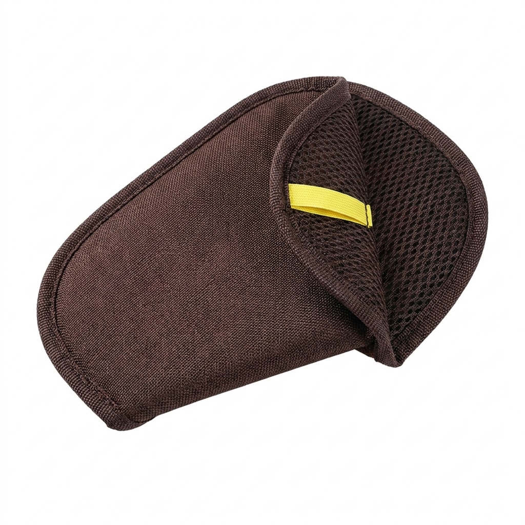 Sheddo cloth grooming mitt in Dark Brown