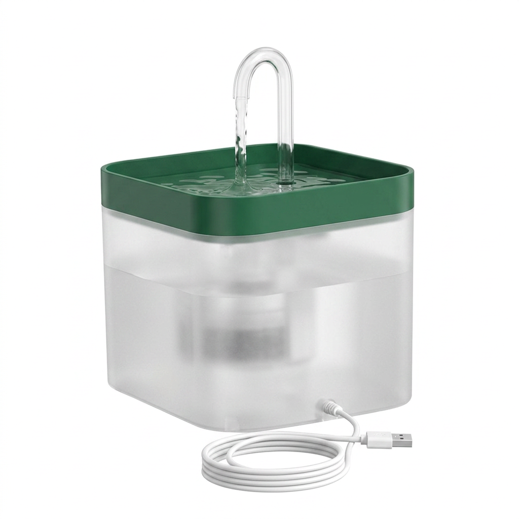 Purelio pet water fountain in Green