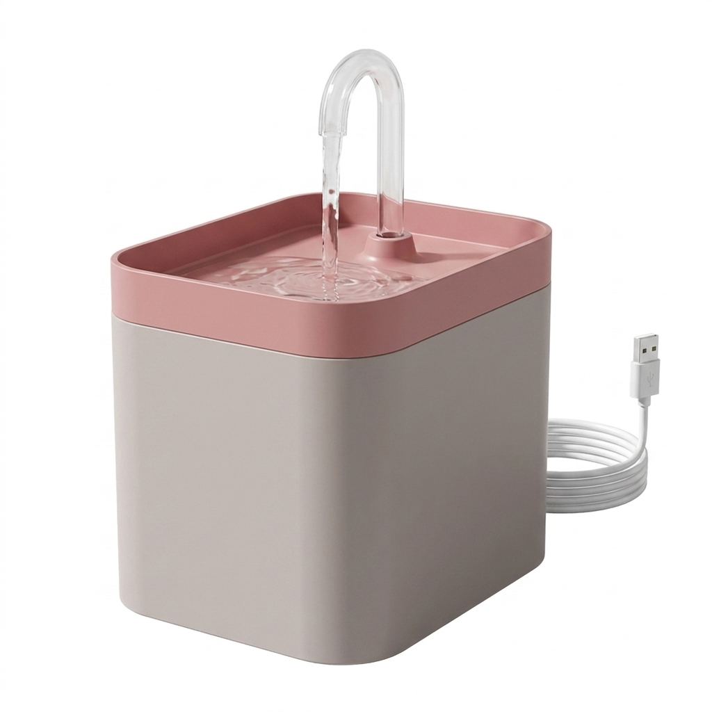 Purelio pet water fountain in Dusty Pink